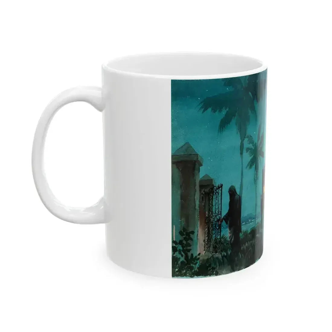 Blessed Are the Merciful, story illustration - White Coffee Mug - Go Mug Yourself