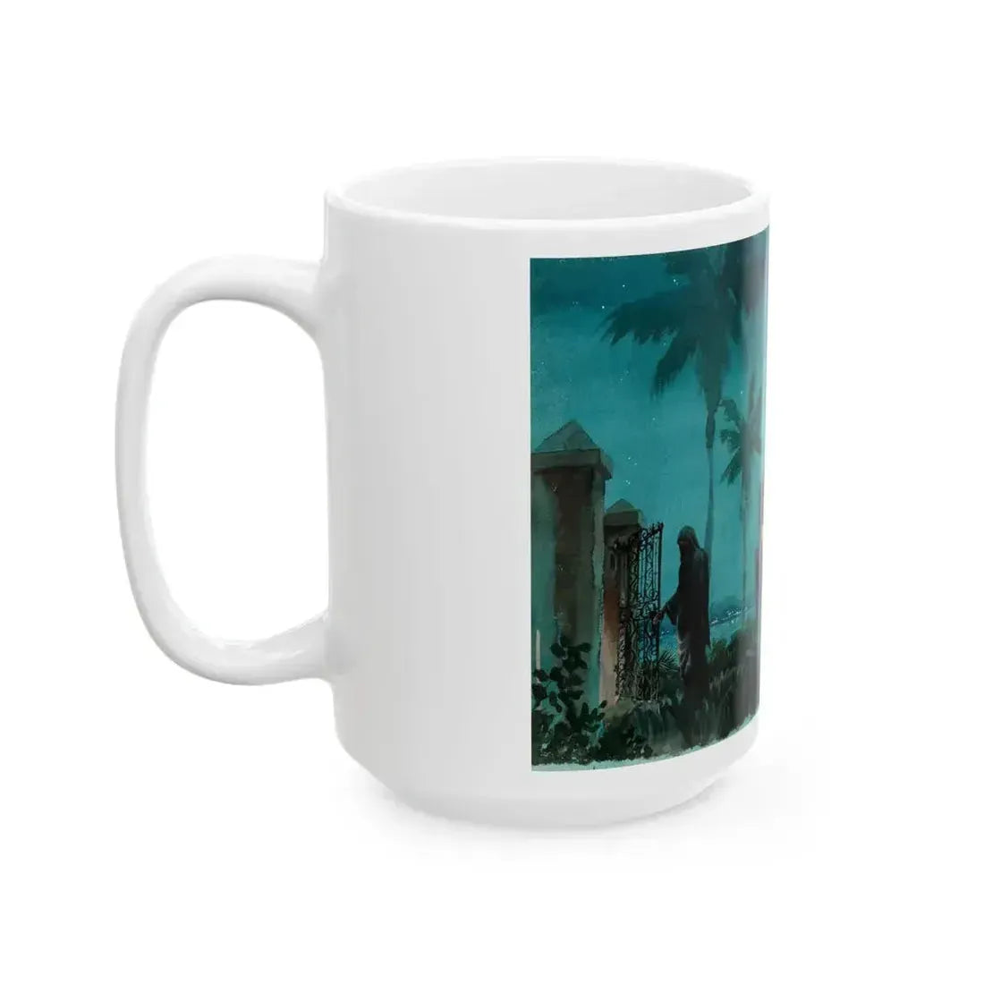 Blessed Are the Merciful, story illustration - White Coffee Mug - Go Mug Yourself