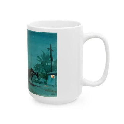 Blessed Are the Merciful, story illustration - White Coffee Mug - Go Mug Yourself