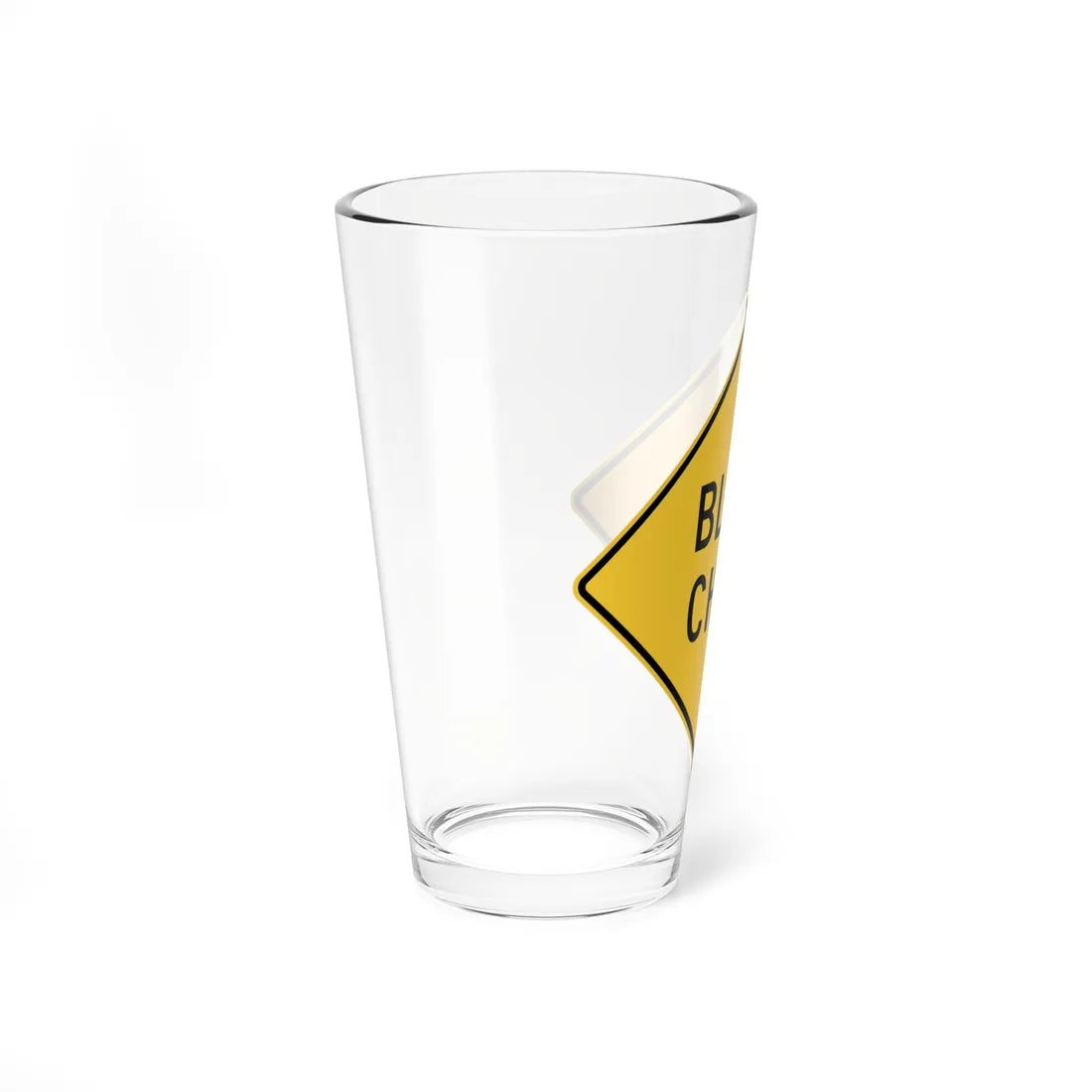 BLIND CHILD MUTCD-DE W21-15-DE (Delaware) (Road Sign) Pint Glass 16oz - Go Mug Yourself