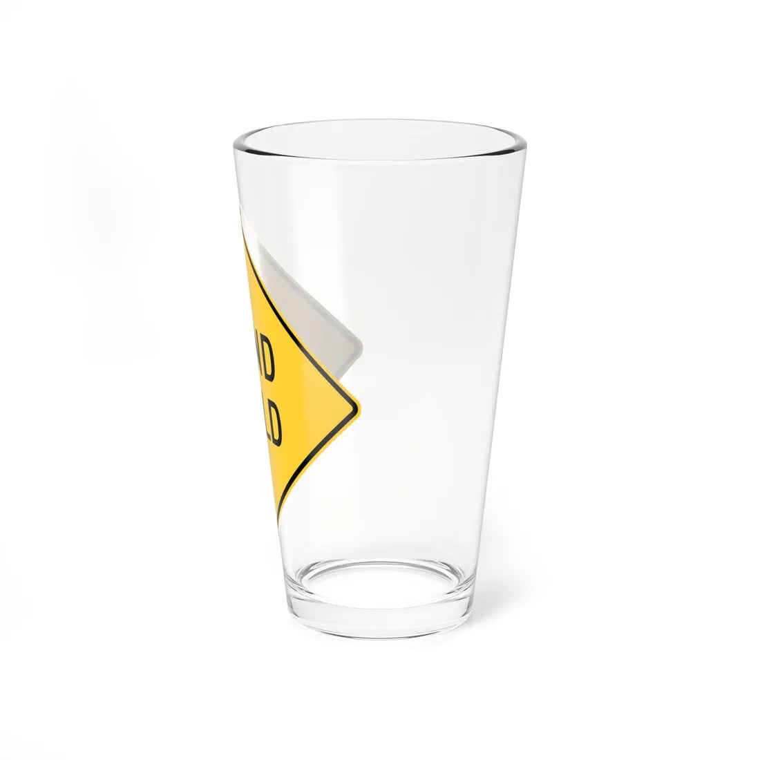 BLIND CHILD MUTCD-DE W21-15-DE (Delaware) (Road Sign) Pint Glass 16oz - Go Mug Yourself