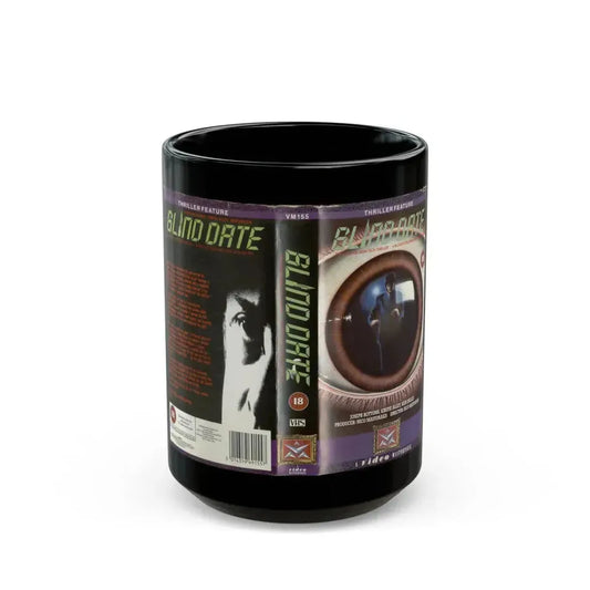 BLIND DATE HORROR (VHS COVER) - Black Coffee Mug 15oz - Go Mug Yourself