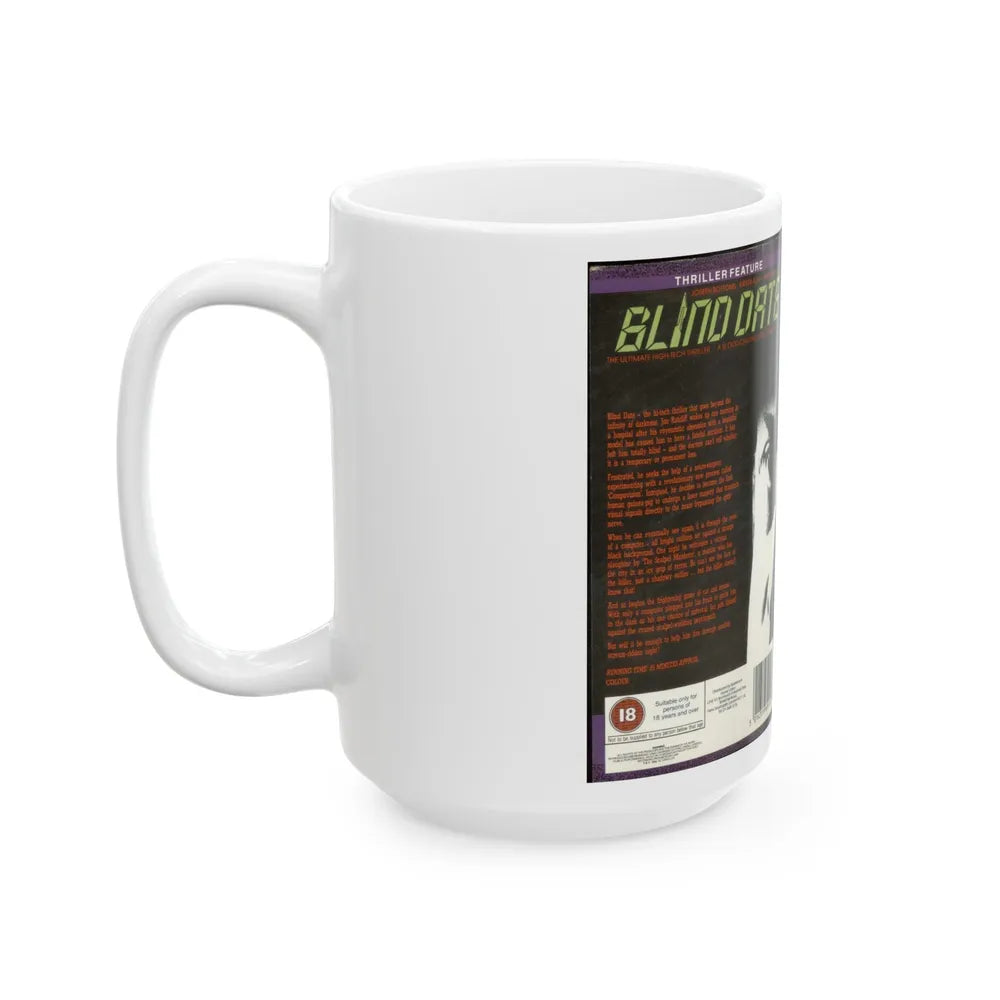 BLIND DATE HORROR (VHS COVER) - White Coffee Mug-Go Mug Yourself