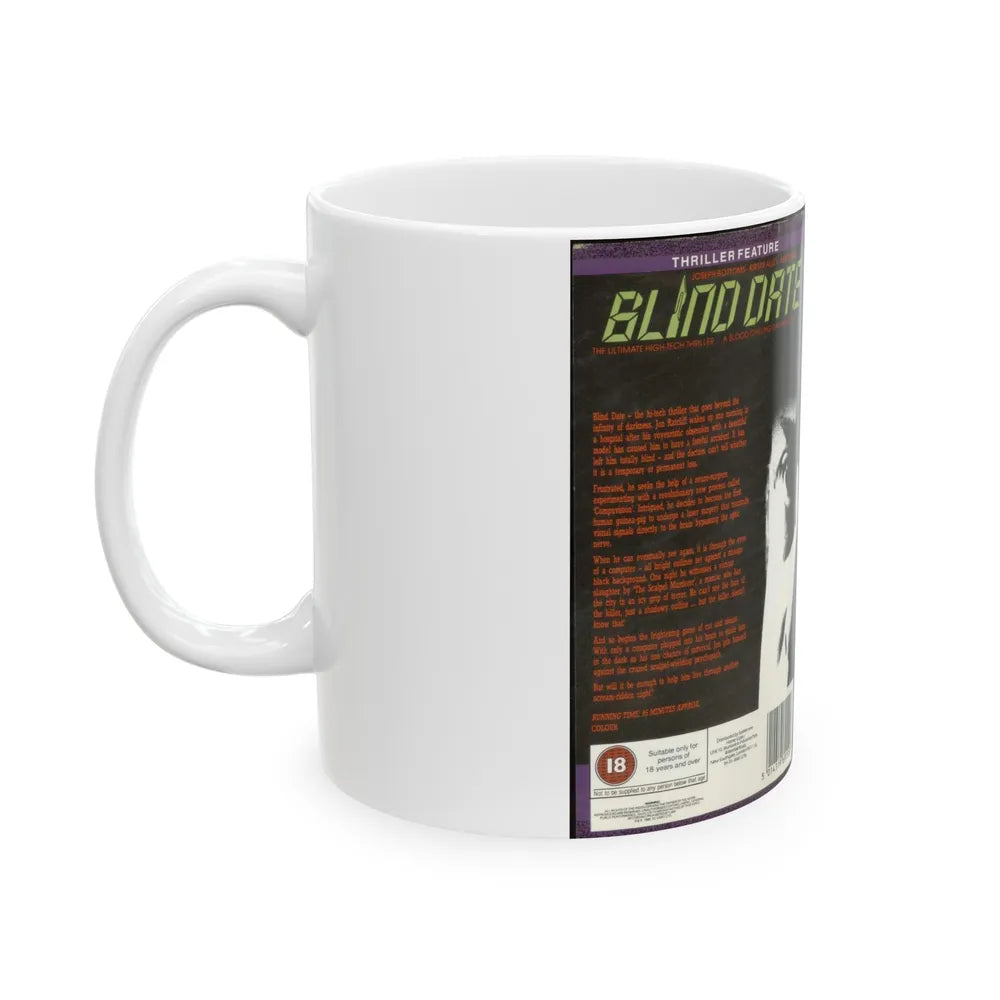 BLIND DATE HORROR (VHS COVER) - White Coffee Mug-Go Mug Yourself