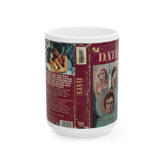 BLIND DATE (VHS COVER) - White Coffee Mug-15oz-Go Mug Yourself