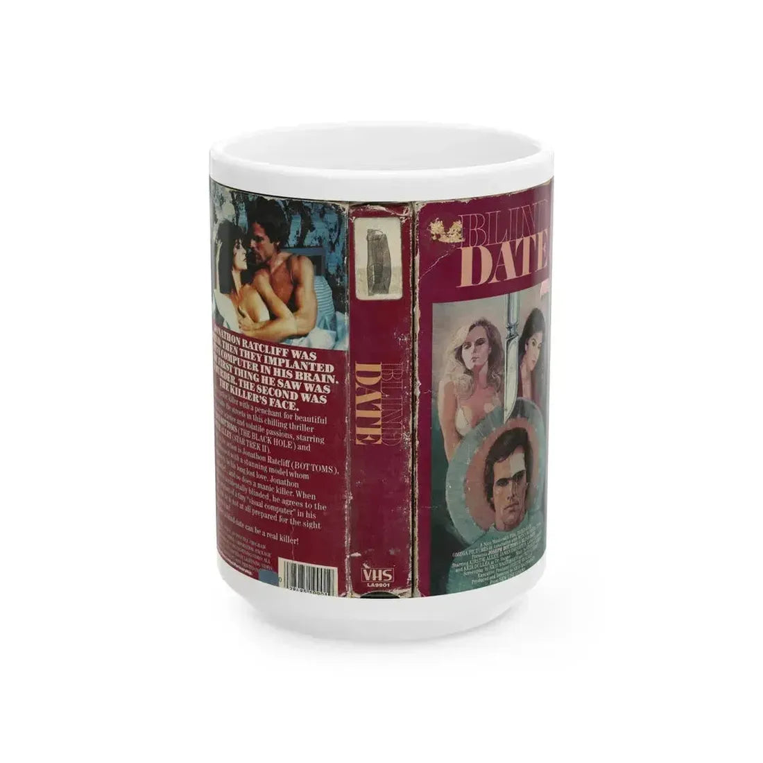 BLIND DATE (VHS COVER) - White Coffee Mug 15oz - Go Mug Yourself