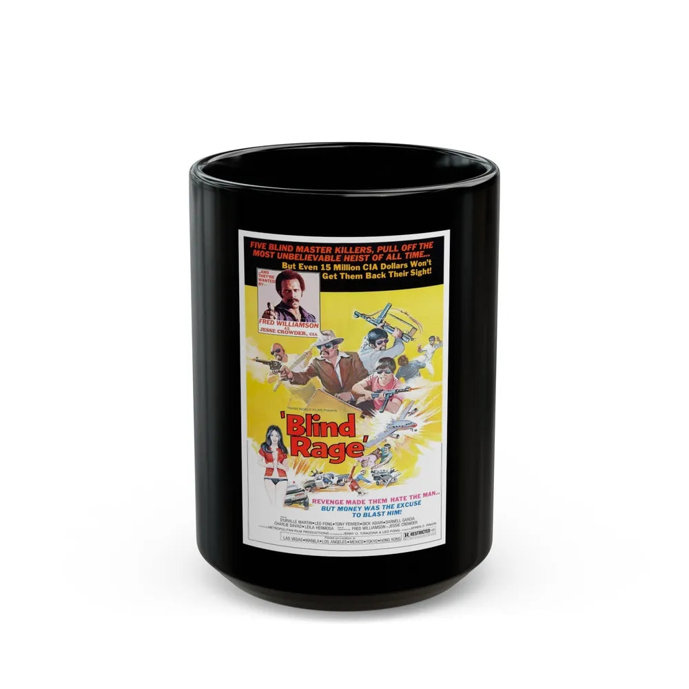 BLIND RAGE 1976 Movie Poster - Black Coffee Mug-15oz-Go Mug Yourself