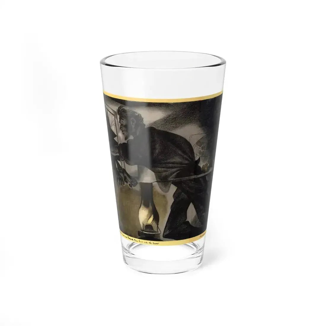 Blizzard In The Banana Belt, MacLean's magazine, Feb 1952 (Magazine Illustration) Pint Glass 16oz 16oz - Go Mug Yourself