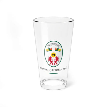 Bloc Blason République Togolaise (Togo) (Coat of Arms) Pint Glass 16oz 16oz - Go Mug Yourself