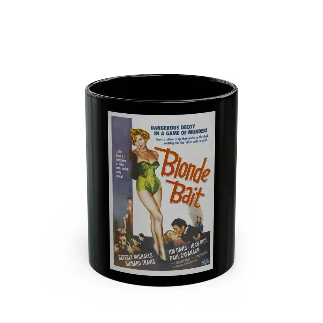 BLONDE BAIT 1956 Movie Poster - Black Coffee Mug 11oz - Go Mug Yourself