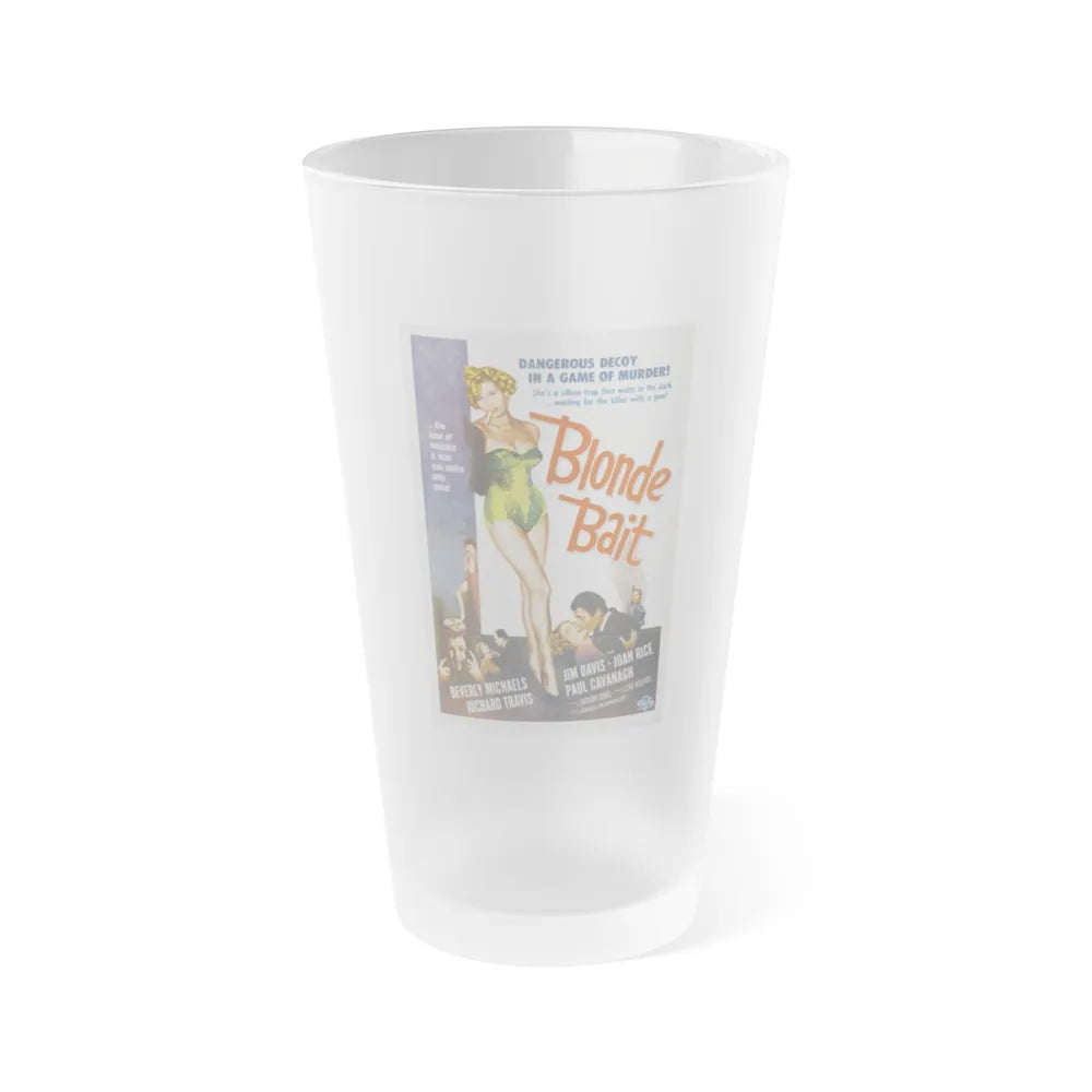 BLONDE BAIT 1956 Movie Poster - Frosted Pint Glass 16oz-16oz-Frosted-Go Mug Yourself