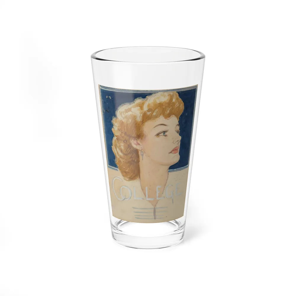 Blonde, College magazine cover study (Magazine Illustration) Pint Glass 16oz-16oz-Go Mug Yourself