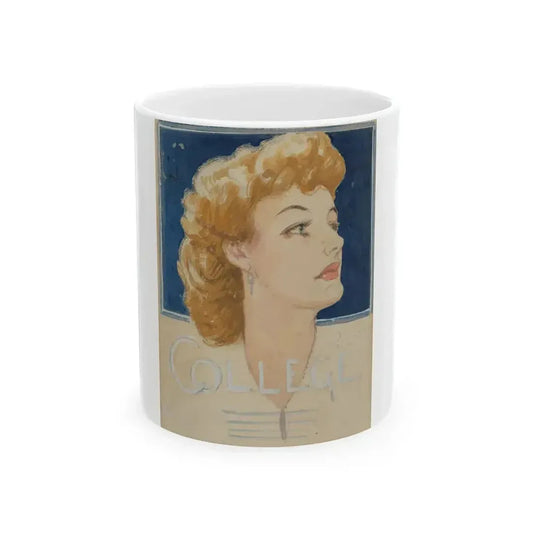 Blonde, College magazine cover study - White Coffee Mug 11oz - Go Mug Yourself