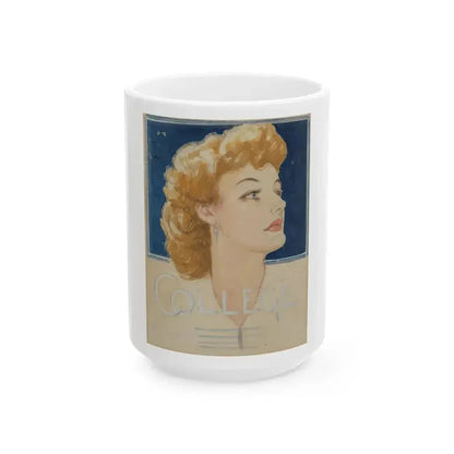 Blonde, College magazine cover study - White Coffee Mug 15oz - Go Mug Yourself