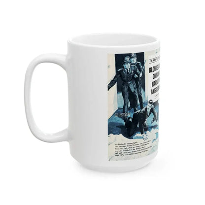 Blonde Dolly - Giveway Harlot Of Amsterdam, Real Adventure, January 1961 - White Coffee Mug - Go Mug Yourself
