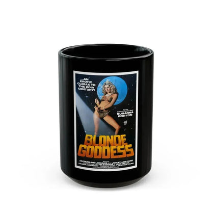 BLONDE GODDESS 1982 Movie Poster - Black Coffee Mug 15oz - Go Mug Yourself