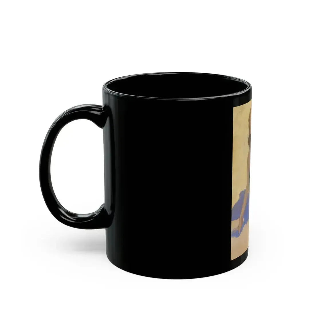 Blonde in Blue - Black Coffee Mug - Go Mug Yourself