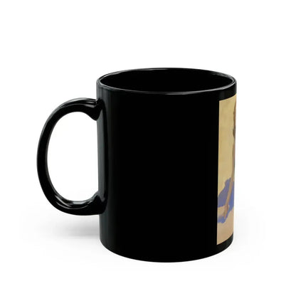 Blonde in Blue - Black Coffee Mug - Go Mug Yourself