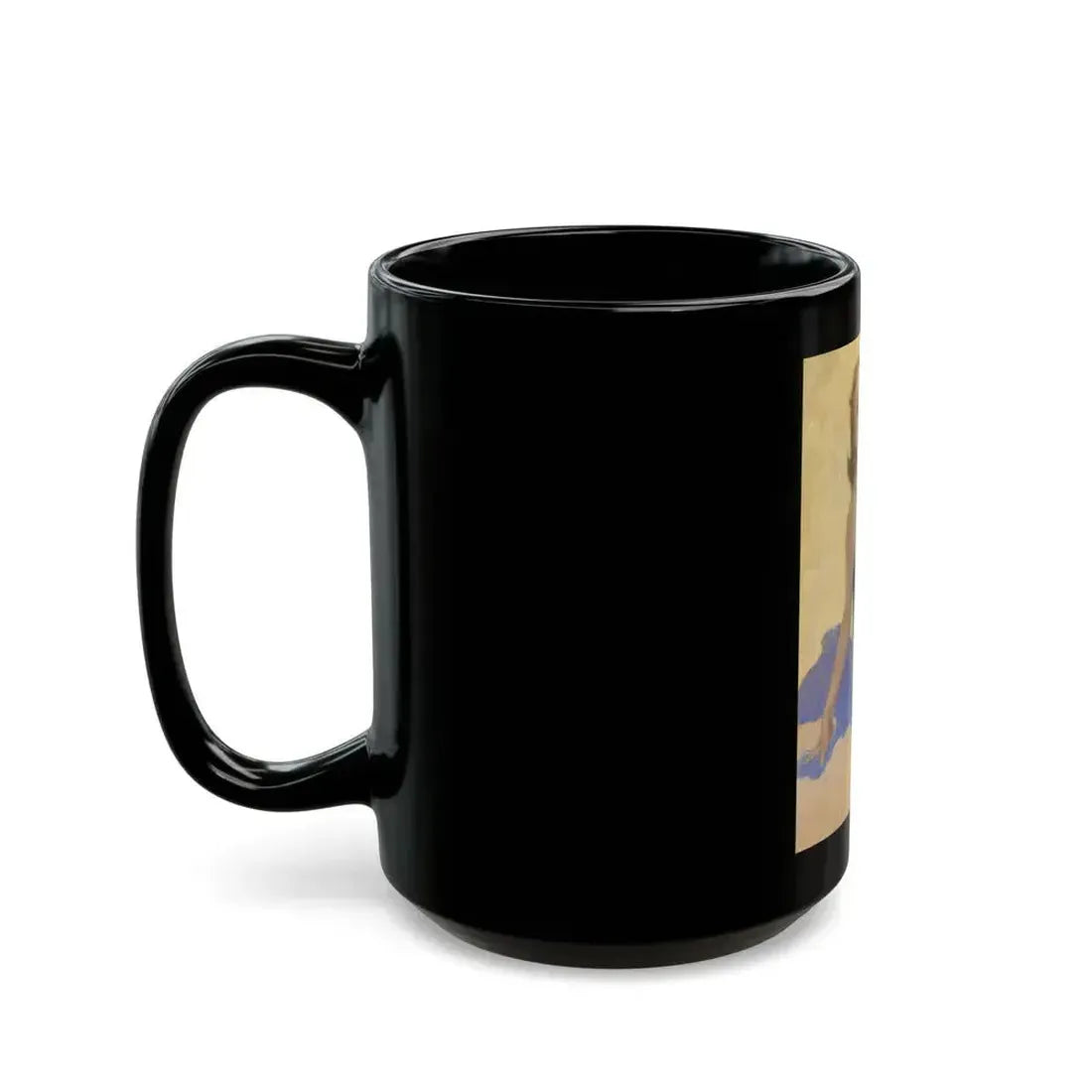 Blonde in Blue - Black Coffee Mug - Go Mug Yourself