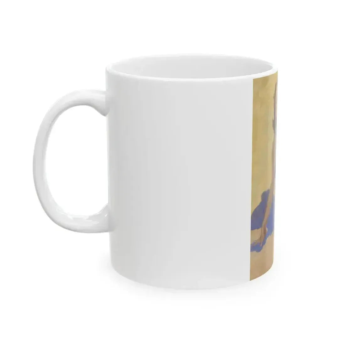 Blonde in Blue - White Coffee Mug - Go Mug Yourself