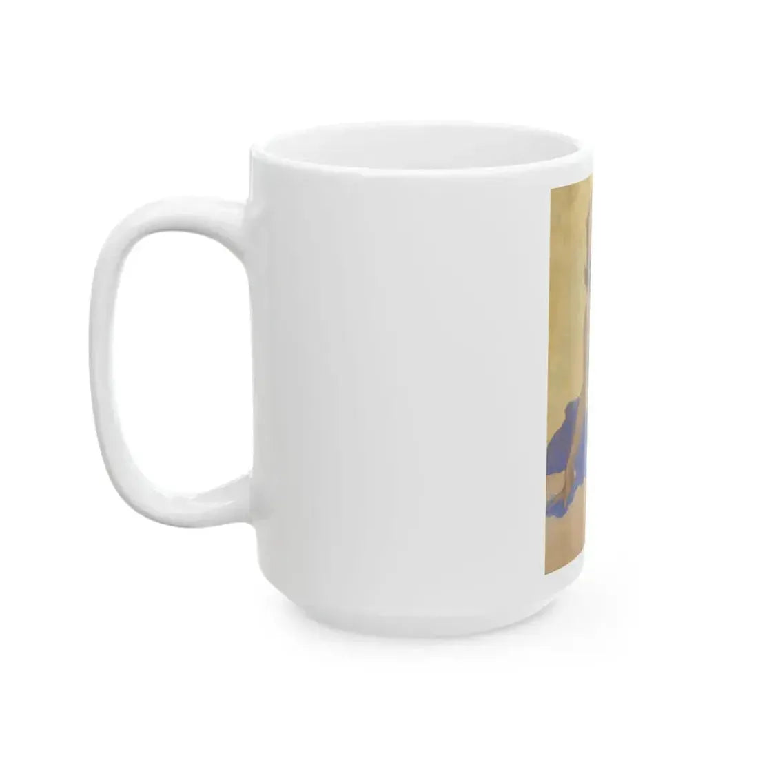 Blonde in Blue - White Coffee Mug - Go Mug Yourself