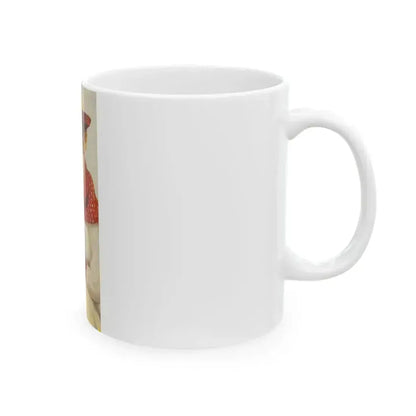 Blonde in Red Polka Dots - White Coffee Mug - Go Mug Yourself