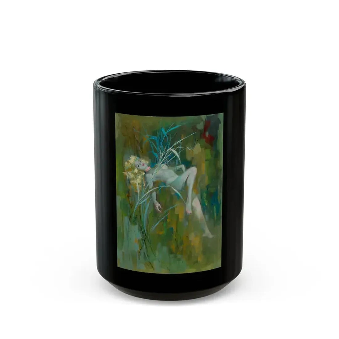 Blonde in the Reeds - Black Coffee Mug 15oz - Go Mug Yourself