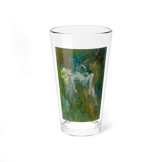 Blonde in the Reeds (Magazine Illustration) Pint Glass 16oz-16oz-Go Mug Yourself