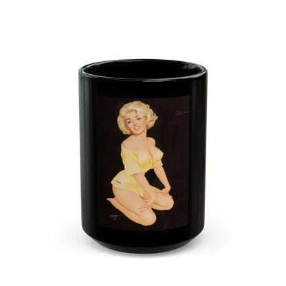 Blonde Pin-Up - Black Coffee Mug 15oz - Go Mug Yourself