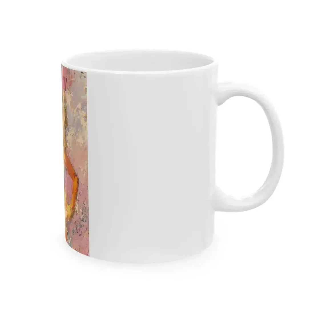 Blonde Pin-Up in White Bikini, Playboy, 1964 - White Coffee Mug - Go Mug Yourself