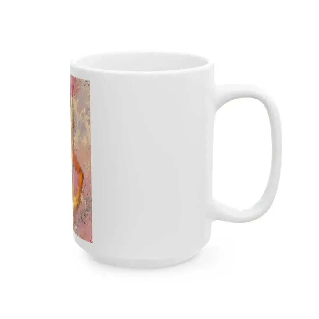Blonde Pin-Up in White Bikini, Playboy, 1964 - White Coffee Mug - Go Mug Yourself