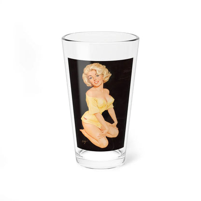 Blonde Pin-Up (Magazine Illustration) Pint Glass 16oz-16oz-Go Mug Yourself