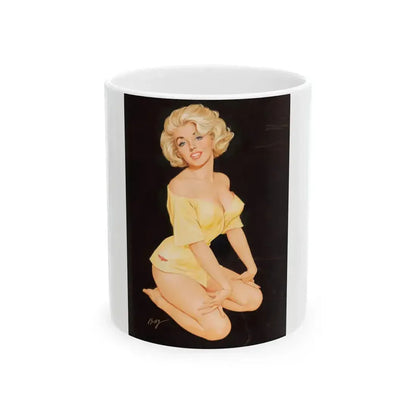 Blonde Pin-Up - White Coffee Mug 11oz - Go Mug Yourself