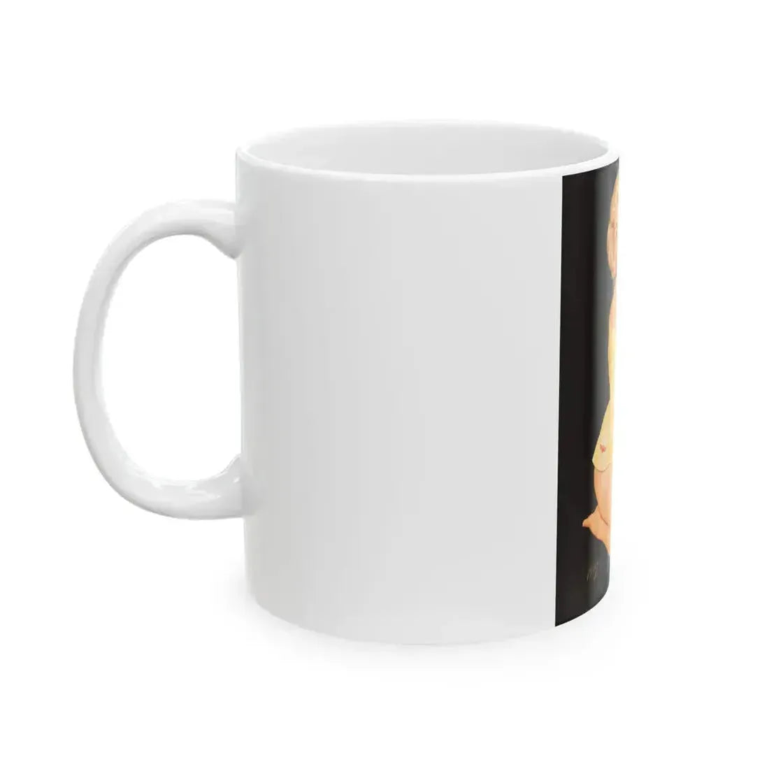 Blonde Pin-Up - White Coffee Mug - Go Mug Yourself