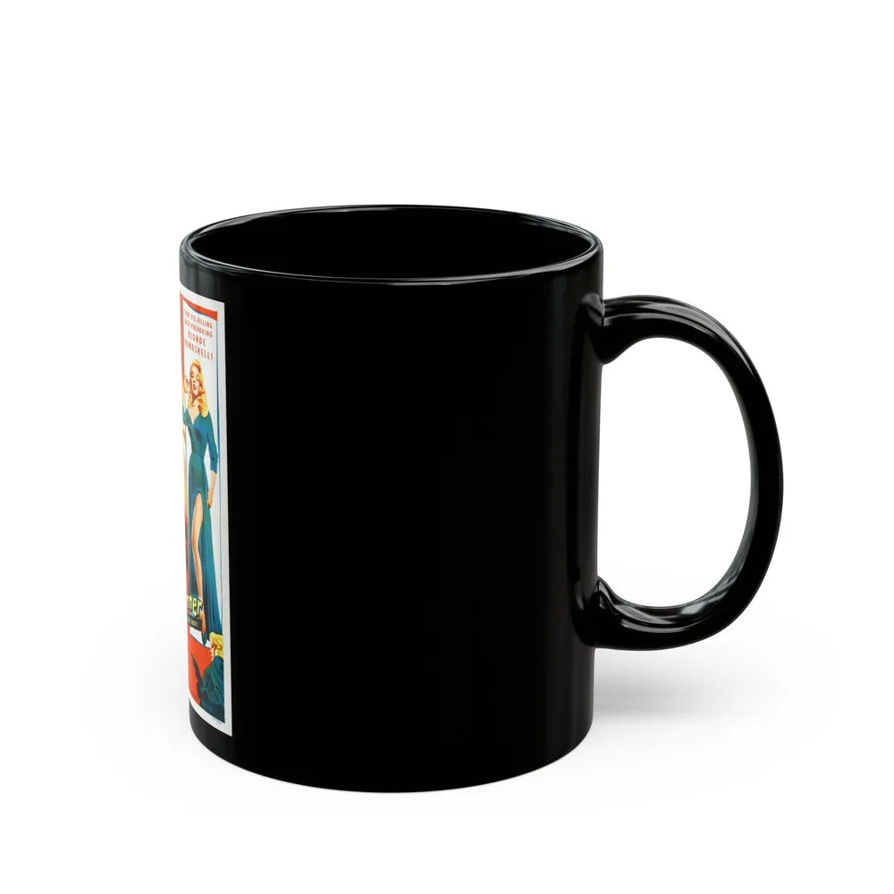 BLONDE SINNER 1956 Movie Poster - Black Coffee Mug-Go Mug Yourself