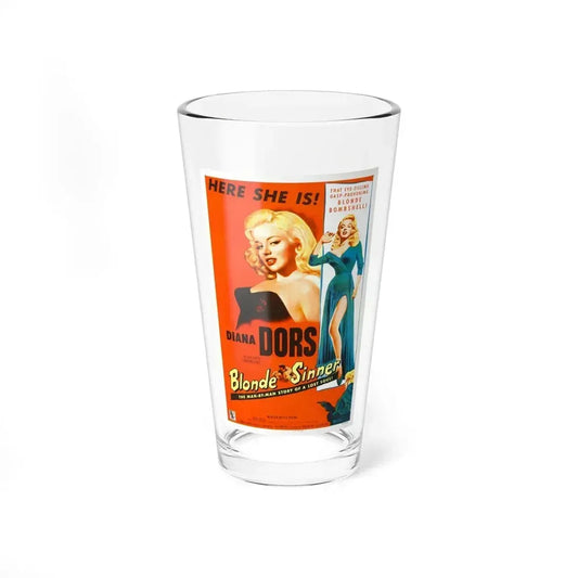 BLONDE SINNER 1956 Movie Poster - Pint Glass 16oz 16oz - Go Mug Yourself