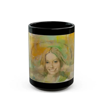 Blonde with Pearls - Black Coffee Mug 15oz - Go Mug Yourself