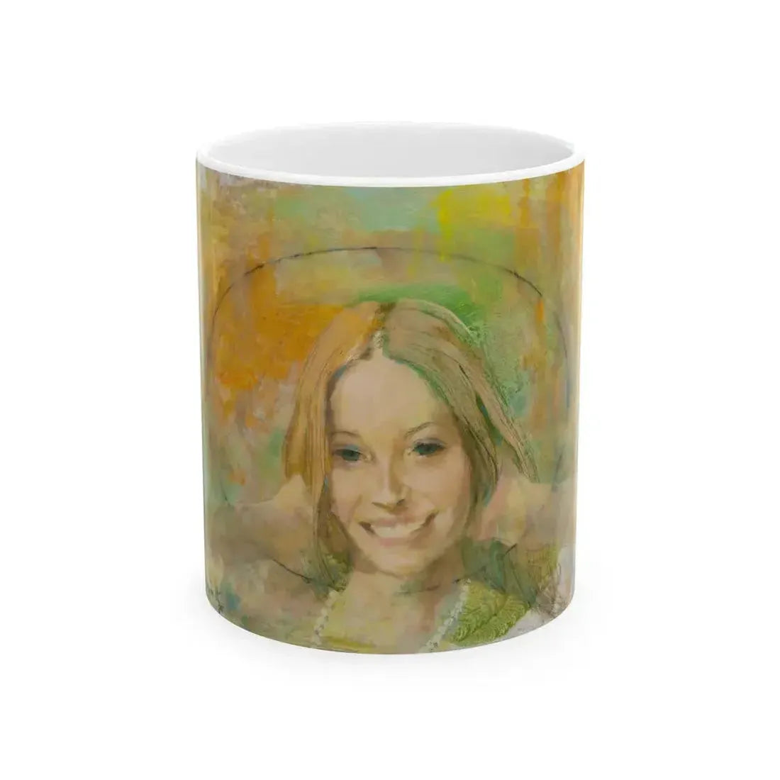 Blonde with Pearls - White Coffee Mug 11oz - Go Mug Yourself