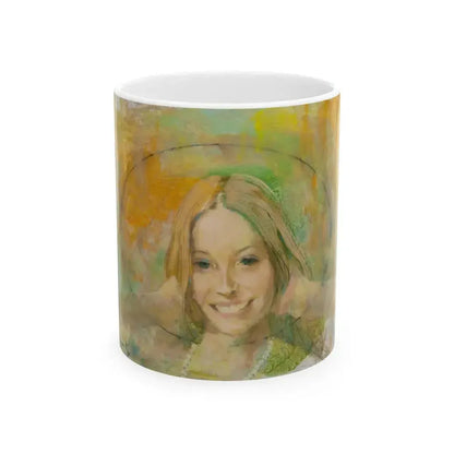 Blonde with Pearls - White Coffee Mug 11oz - Go Mug Yourself