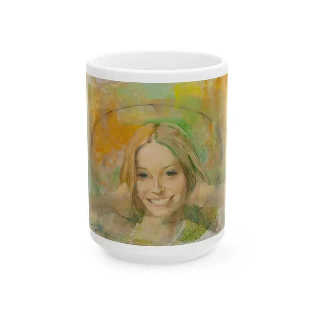 Blonde with Pearls - White Coffee Mug 15oz - Go Mug Yourself