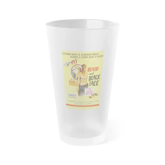 BLOOD AND BLACK LACE 1964 Movie Poster - Frosted Pint Glass 16oz 16oz Frosted - Go Mug Yourself