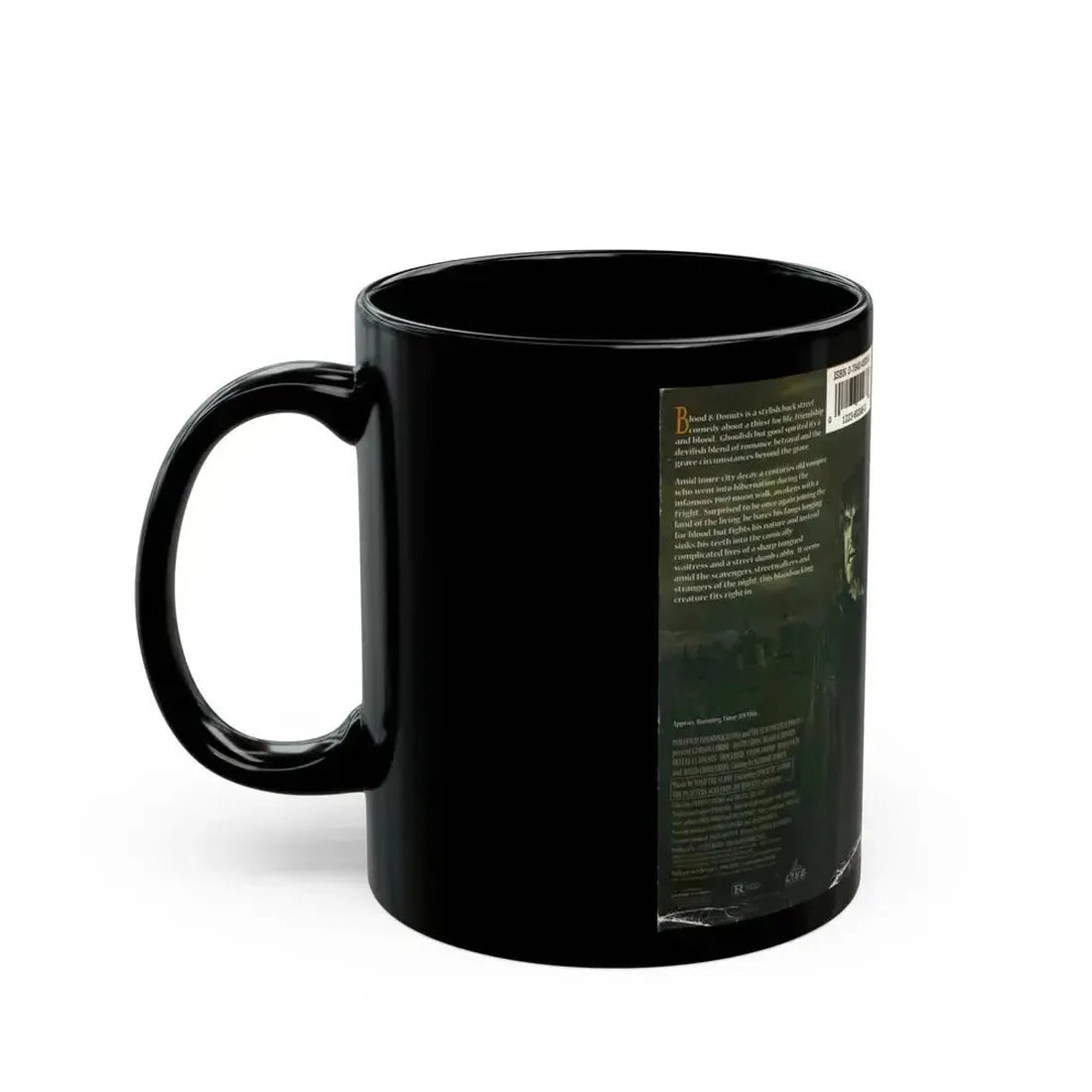 BLOOD AND DONUTS (VHS COVER) - Black Coffee Mug - Go Mug Yourself
