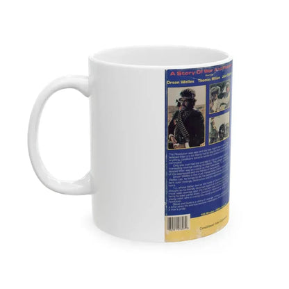 BLOOD AND GUNS (VHS COVER) - White Coffee Mug - Go Mug Yourself