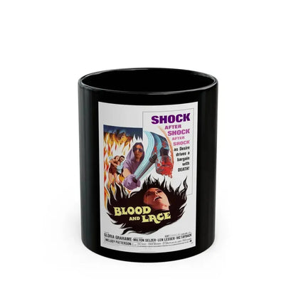 BLOOD AND LACE 1971 Movie Poster - Black Coffee Mug 11oz - Go Mug Yourself