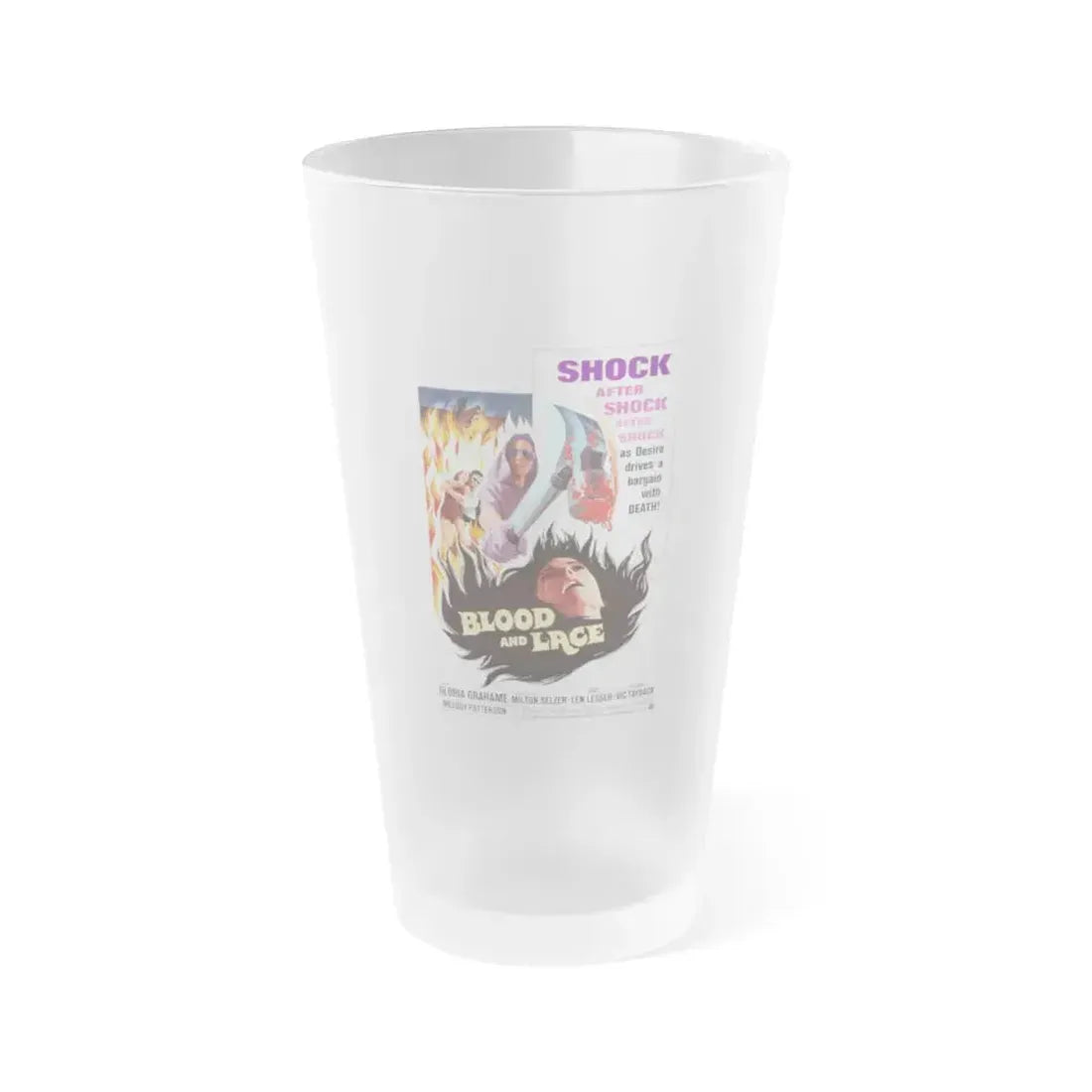 BLOOD AND LACE 1971 Movie Poster - Frosted Pint Glass 16oz 16oz Frosted - Go Mug Yourself