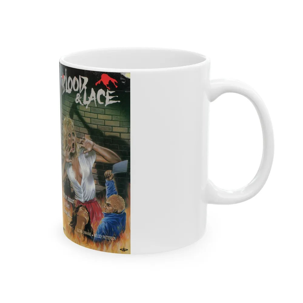 BLOOD AND LACE VERSION 2 (VHS COVER) - White Coffee Mug-Go Mug Yourself