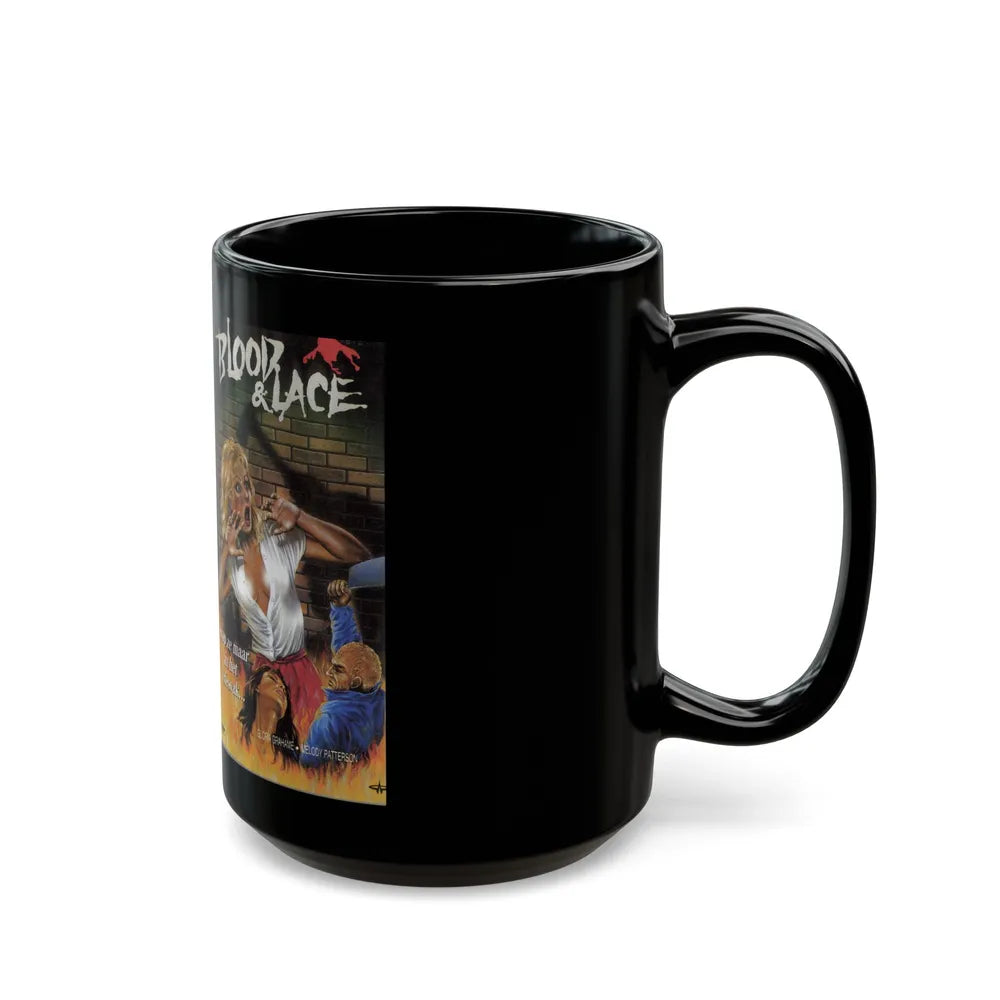 BLOOD AND LACE (VHS COVER) - Black Coffee Mug-Go Mug Yourself