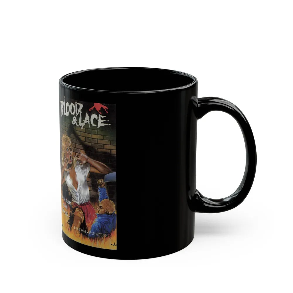 BLOOD AND LACE (VHS COVER) - Black Coffee Mug-Go Mug Yourself