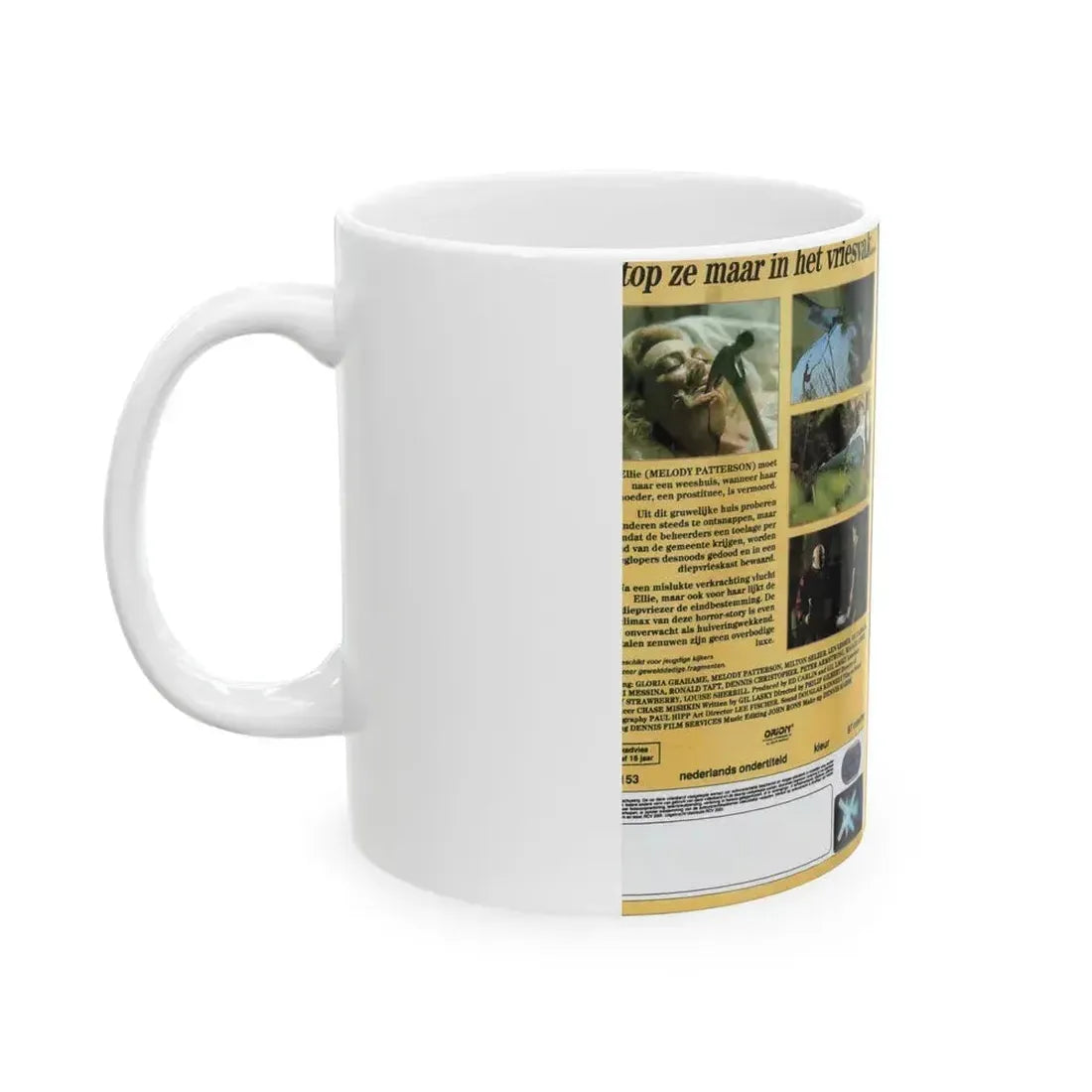 BLOOD AND LACE (VHS COVER) - White Coffee Mug - Go Mug Yourself