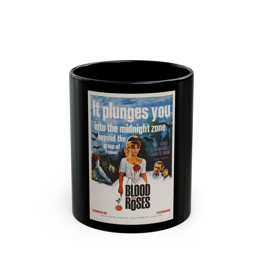 BLOOD AND ROSES 1960 Movie Poster - Black Coffee Mug-11oz-Go Mug Yourself